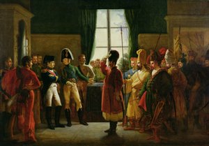 I. Sándor (1777-1825) A kalmukok, kozákok és baskírok bemutatása I. Napóleonnak (1769-1821) Tilsitben 1807 júliusában, 1807-1010